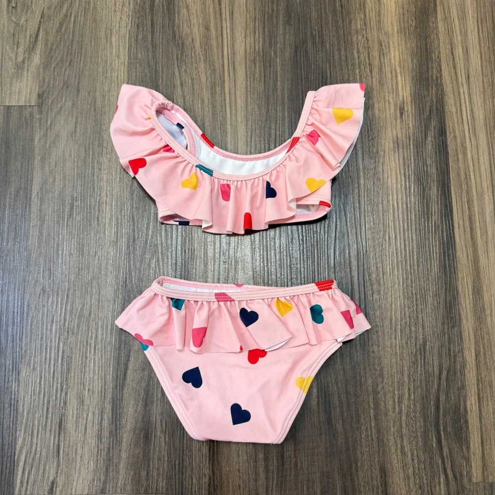 Janie & Jack‎ 6-12 Months Baby Girls Heart Ruffle Bikini Set